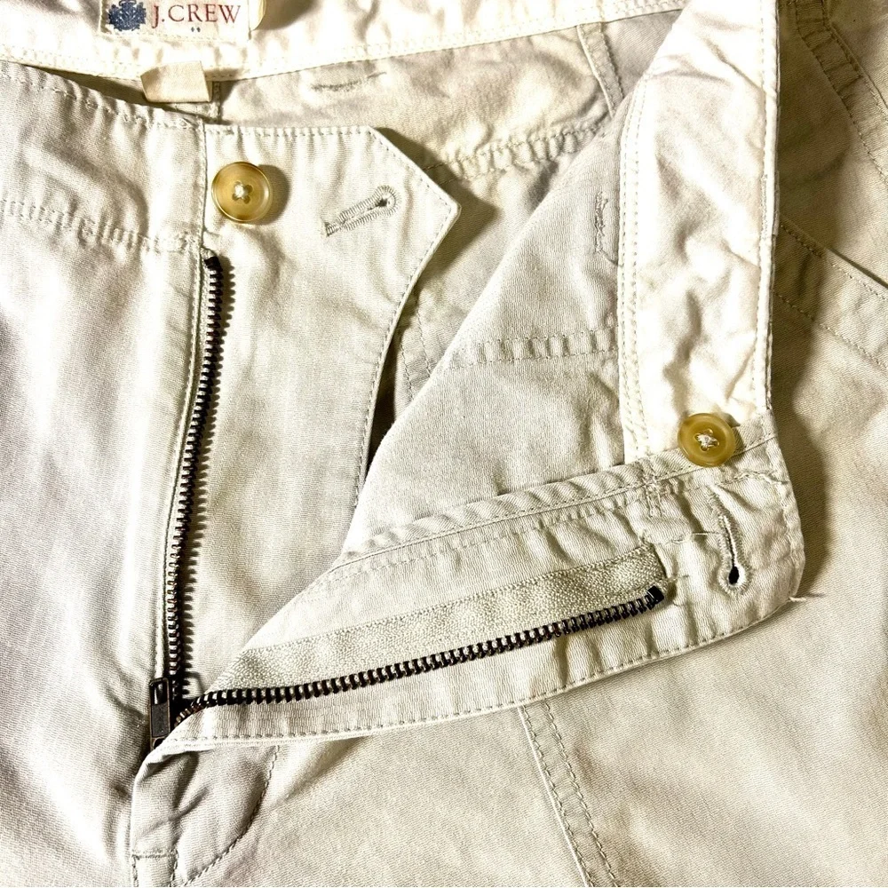 J. Crew Men's Khaki Cotton Dock Shorts with Patch Pockets. Size 35